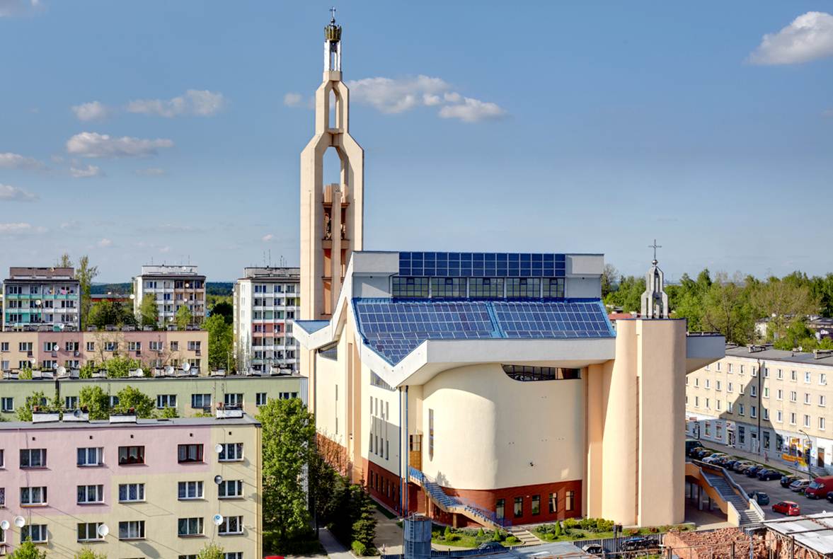 Fotowoltaika na dachu Sanktuarium w Jaworznie